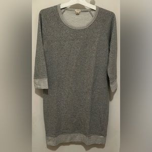 J. Crew grey sweatshirt dress